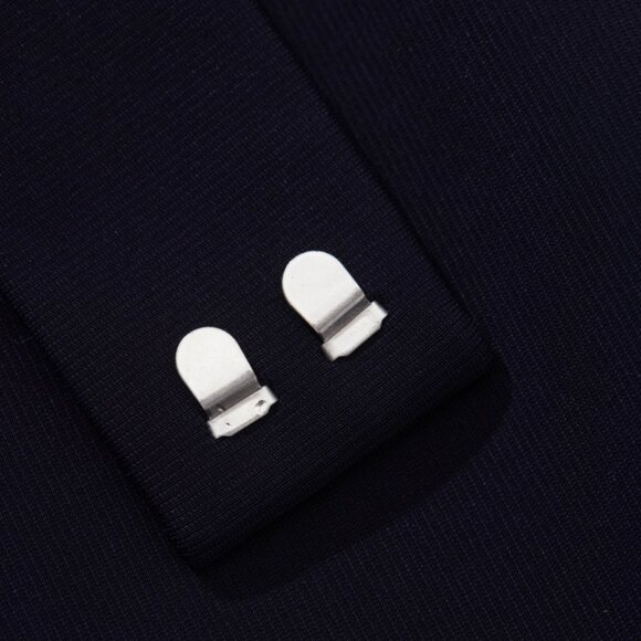 CHICJOC Navy High-Waist Tailored Cropped Pants — in Navy Size 40 - Picture 12 of 16